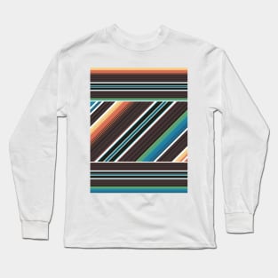 Retro Stripes Pattern manafold art Long Sleeve T-Shirt